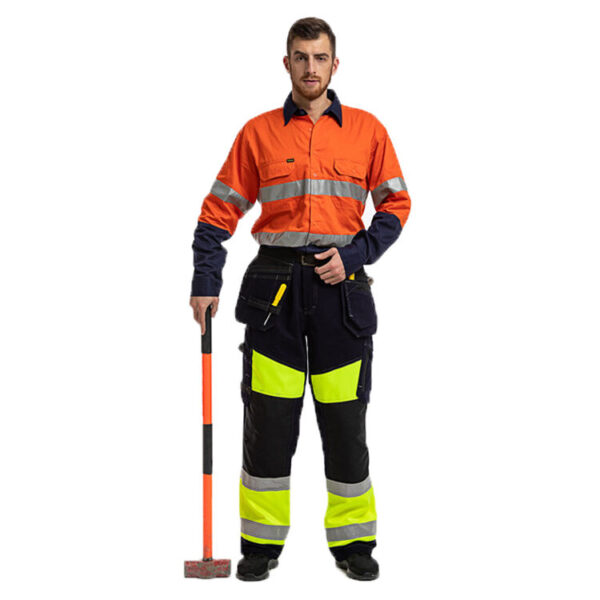 Factory Customize Australian Style Workwear Men's Suit Construction Reflective Safety Hi Vis Work Clothes