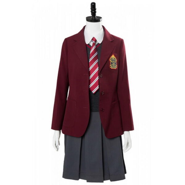 Young Girl And Boy School Uniform Pleated Skirt And Lace Shirt Three Piece Suit School Uniform - Image 3