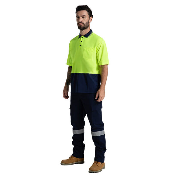 Hi Vis Two Tone Birdeye Quick Dry Workwear safety mining Security Short Sleeves Polo shirts - Image 4