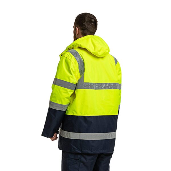 Factory Supply Hi Vis Reflective Safety Custom Logo Workwear Construction Traffic Railway Windproof Jacket - Image 3