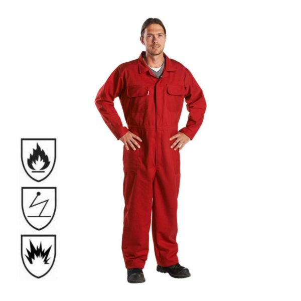 Factory Supply Antistatic Fireproof ARC Flash Work Boilersuit Mining Durable FRC Flame Resistant Coverall - Image 2