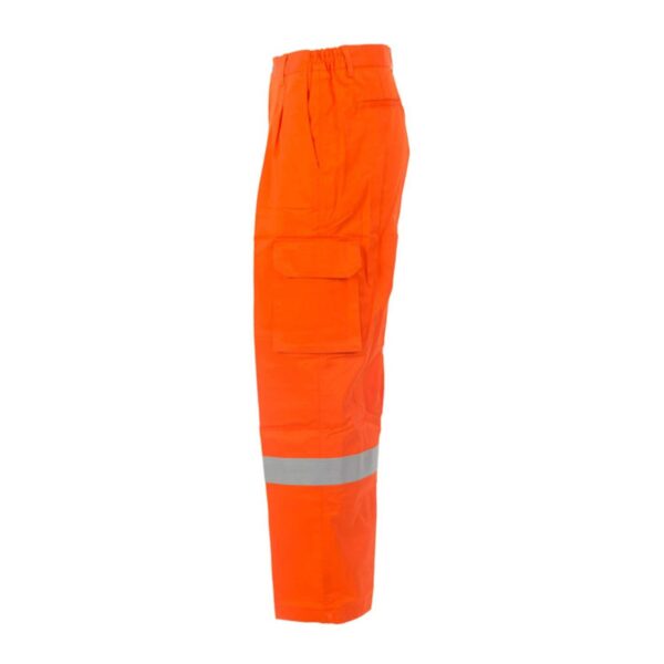 Factory Hot Sale Unisex Multi-Function Safety Trouser Construction Orange Hi Vis Cargo Work Pants - Image 3