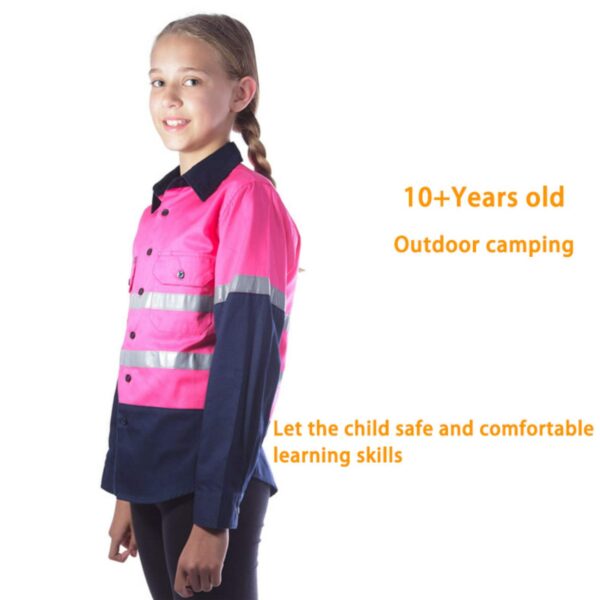 Factory Supply Customize Safety Activity Reflective Hi Vis Shirt For Kids - Image 5