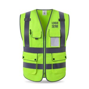 Hi Vis Outdoor Clothes For Work Security Safety Construction Safety Vest With Pockets