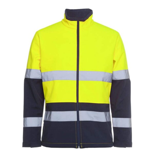 Hot Sale Custom Color Two Tone Waterproof Windproof Tear-resistant Construction Reflective Safety Softshell Work Traffic Railway Jacket - Image 2