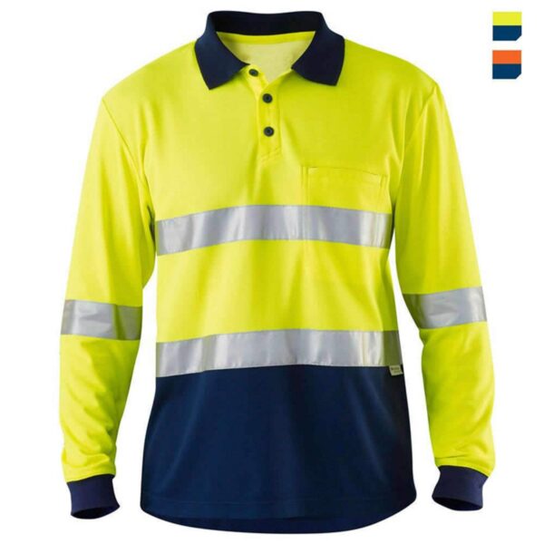 EN471 AS/NZS 1906 Hot Sale Railway Long Sleeve Multi-Color Safety Clothes Quick-Dry Traffic Worker Polo Shirt - Image 4