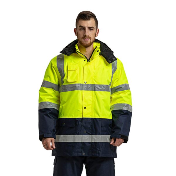 Factory Supply Hi Vis Reflective Safety Custom Logo Workwear Construction Traffic Railway Windproof Jacket - Image 5