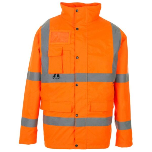 Durable Waterproof Custom Safety Jacket Hi Vis Reflective Construction  Multi Pockets Workwear - Image 4