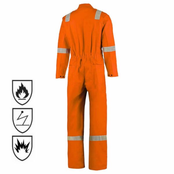 Industrial Nomex Jumpsuit Hi Vis Reflective Breathable Aramid FRC Welding Fire Resistant Coveralls - Image 8
