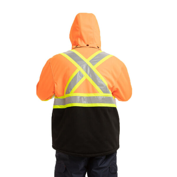 High Quality Men's Safety Hi Vis Workwear Jacket Construction Reflective Winter  Safety waterproof  insulated Rain Working Jacket - Image 3
