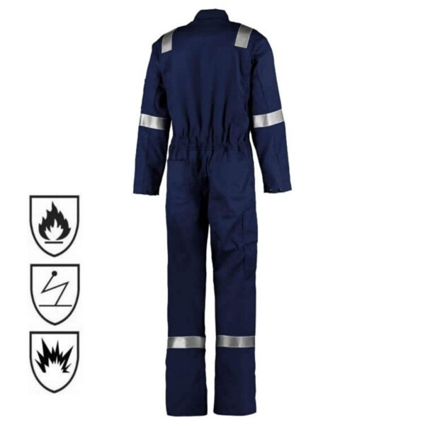 Industrial Nomex Jumpsuit Hi Vis Reflective Breathable Aramid FRC Welding Fire Resistant Coveralls - Image 3