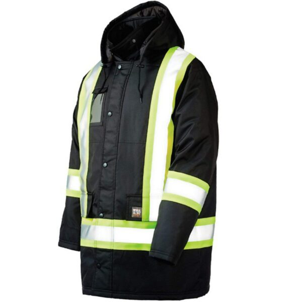 Whole Sale Durable Waterproof Antistatic Warm Thermal  Workwear Reflective Hi Vis Traffic Jacket - Image 5
