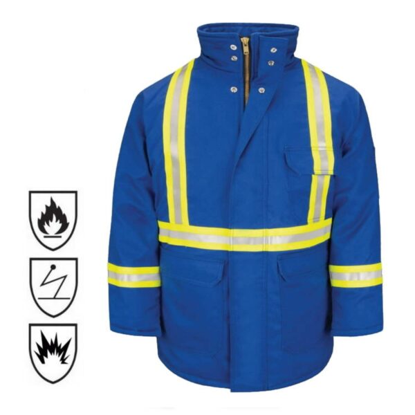 Industrial Antistatic Fireproof Anti Acid Nomex FR Jacket Oil And Gas Petroleum Flame Resistant Coat - Image 3
