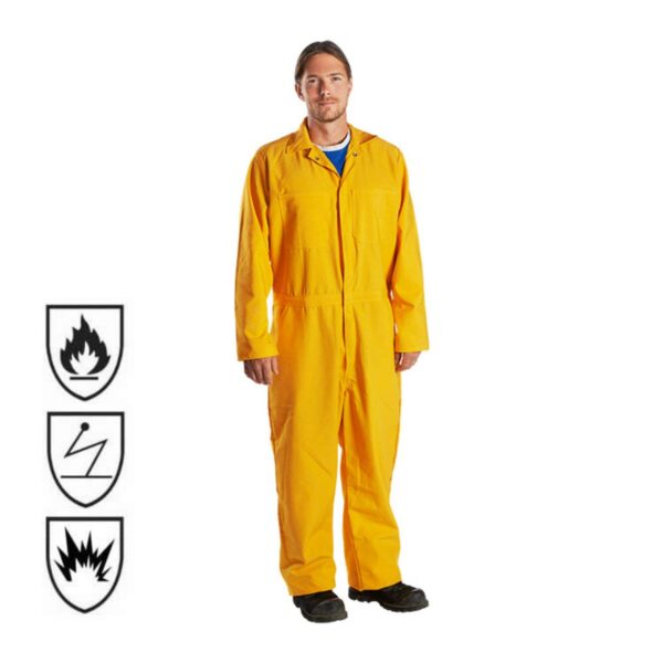Factory Supply Antistatic Fireproof ARC Flash Work Boilersuit Mining Durable FRC Flame Resistant Coverall - Image 4