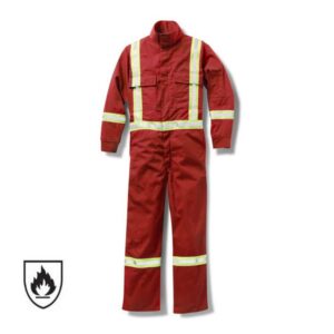 EN11612 Industrial Cotton/Polyester Hi Vis Reflective IFR Wrokwear Oil And Gas Industry Inherent Fire Retardant Boiler Suits