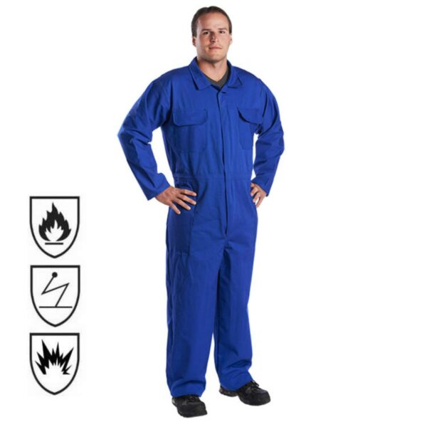 Factory Supply Antistatic Fireproof ARC Flash Work Boilersuit Mining Durable FRC Flame Resistant Coverall - Image 3