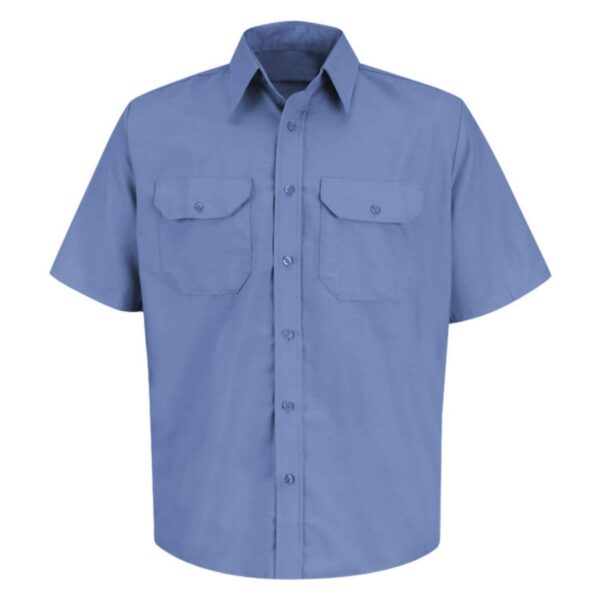 Hot Sale Polyester / Cotton Custom Short Sleeve Unisex Uniform Shirt With Two Pockets On The Chest - Image 6