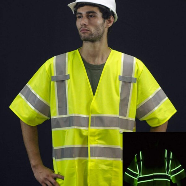 Factory Supply Polyester Outdoor Construction Workwear Security Hi Vis Reflective Class 3 Safety Vest - Image 4