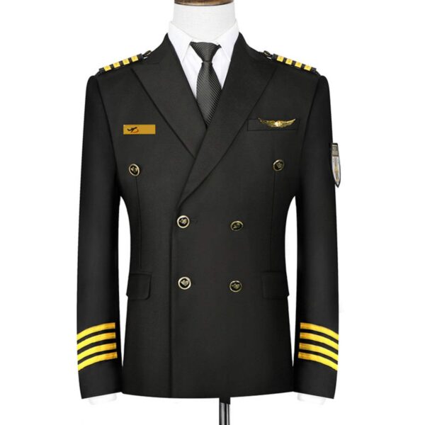 Pilot Clothes Three-Piece Aviation Attendant Formal Pilot Uniform - Image 2