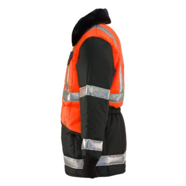 Hot Sale Custom Logo Hi Vis Reflective  Safety Jacket  Traffic Road Railway Fur Collar Long Sleeve Workwear - Image 5