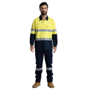 Customizable Australian Mechanic Mining Safety Workwear Reflective Cotton Drill High Vis Clothes