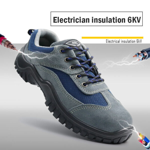 Anti Slip Anti Smash Anti Puncture Mining Electrician Safety Protection Kevlar Insulated 6KV Outdoor Work Shoes - Image 4
