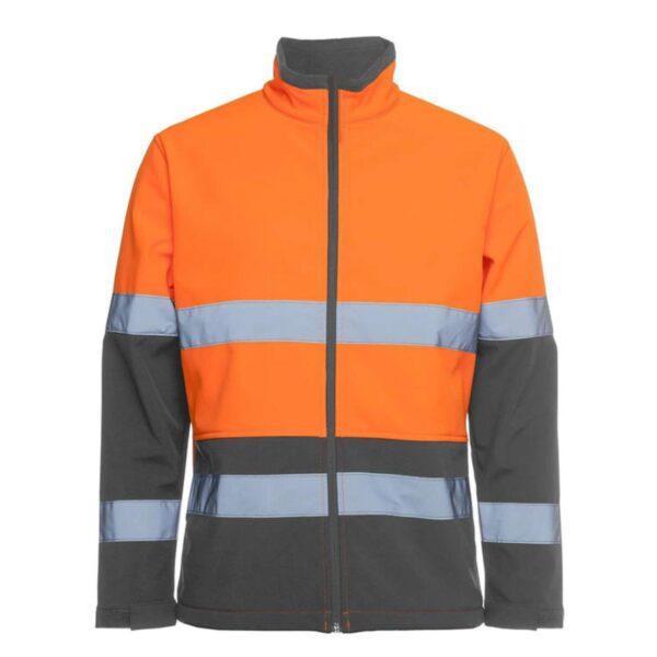 Hot Sale Custom Color Two Tone Waterproof Windproof Tear-resistant Construction Reflective Safety Softshell Work Traffic Railway Jacket - Image 3