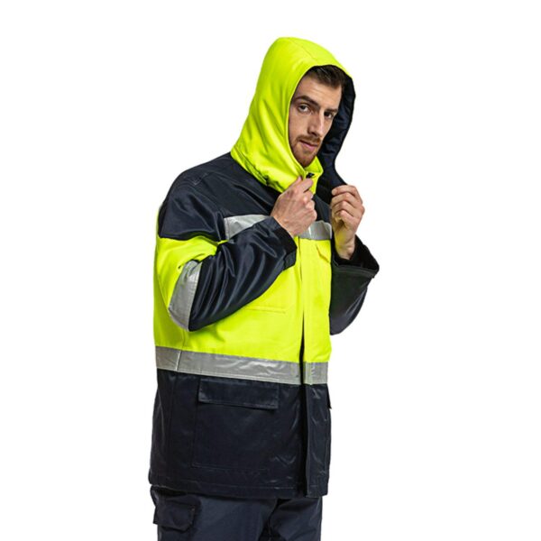 Factory Supply Thickened Reflective Pullover Waterproof Windproof Outdoor Work Coat Traffic Railway Hi Vis Jackets For Men - Image 5