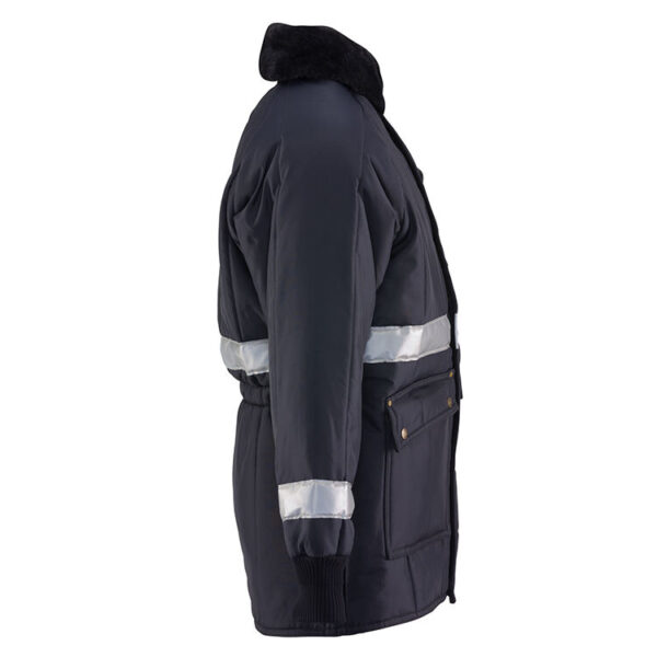 Hot Sale Custom Logo Hi Vis Reflective  Safety Jacket  Traffic Road Railway Fur Collar Long Sleeve Workwear - Image 7