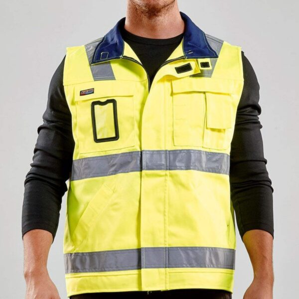 Customize Hi Vis Reflective Workwear Waterproof Premium Outdoor Orange Safety Vest - Image 4