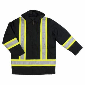 Factory Supply Insulated X Back Reflective Workwear Hi Vis Industrial Mechanic Work Jacket