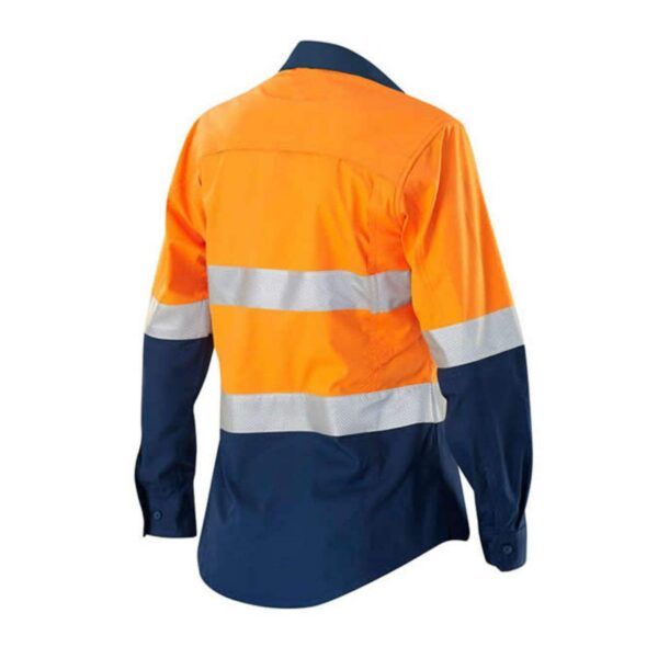 Industrial Safety Work Clothes UPF Protect Traffic Railway Breathable Mesh Custom High Visibility Shirts - Image 3