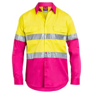 Custom Hi Vis Safety Workwear Traffic Railway Coal Minig Durable Long Sleeve Shirt For Women