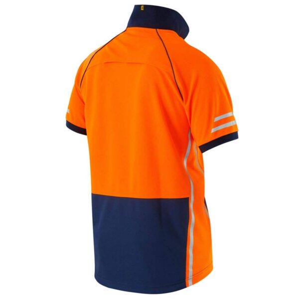 Customize Work Clothes For Mining Workers Premium Hi vis Safety Reflective Short Sleeves Polo Shirt - Image 2