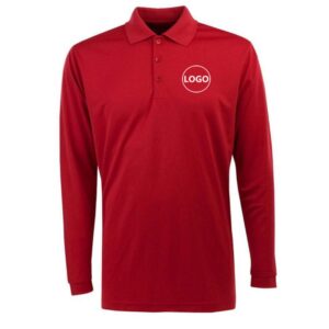 High Quality Plain Custom Logo Breathable Quick-Dry Cotton Unisex Long Sleeve Polo Shirt
