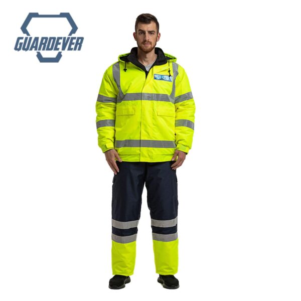 Factory Customize Class 3 Reflective Construction Reversible Waterproof Windproof Winter Insulate Safety Hi Vis Work Jacket - Image 5