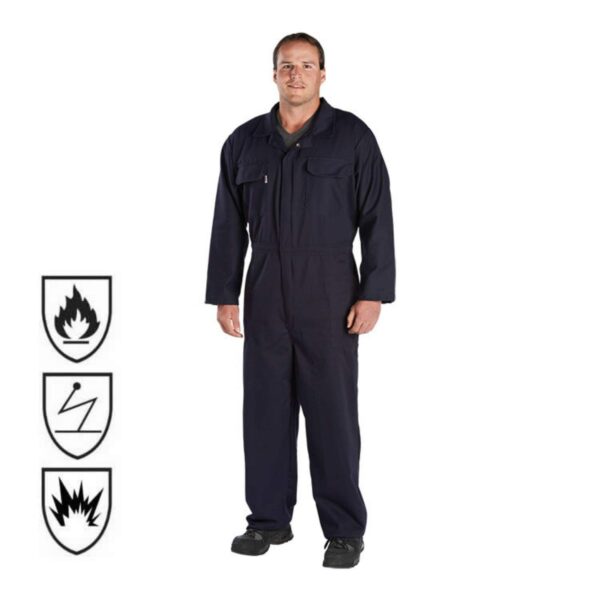 Factory Supply Antistatic Fireproof ARC Flash Work Boilersuit Mining Durable FRC Flame Resistant Coverall