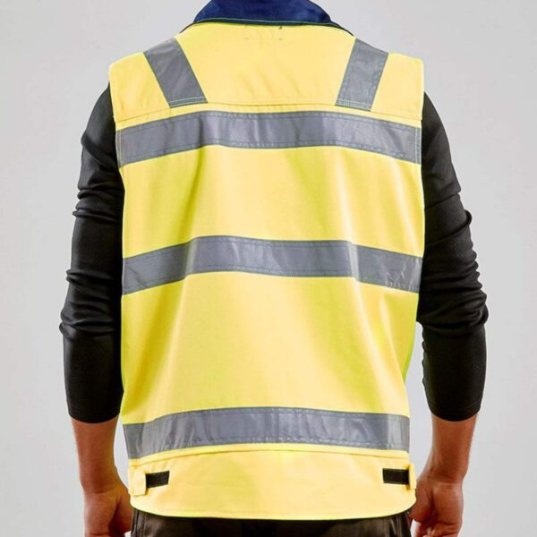 Customize Hi Vis Reflective Workwear Waterproof Premium Outdoor Orange Safety Vest - Image 3