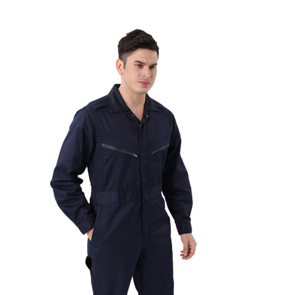 Factory Direct Breathable Work Coverall Metal Zipper Affordable Construction Loose Fit Twill Boiler Suit Men - Image 4