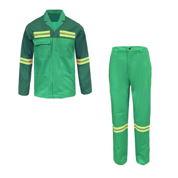 Customize Wear-Resistant Safety Work Wear Construction Polyester And Cotton High Visibility Two Piece Work Suit - Image 2