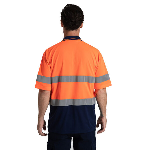 Workwear Customize 100% Cotton Two Tone Unisex Work Clothes Hi Vis Short Sleeve Quick Dry Security Safety Polo Shirts - Image 4