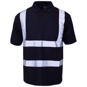 High Quality Custom Logo Private Label Workwear Hi Vis Reflective Traffic Polo Shirt