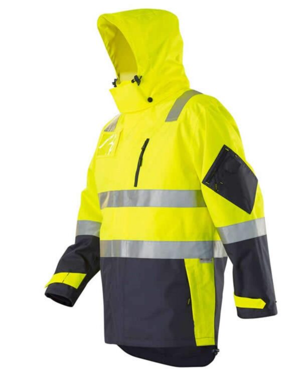 Customize OEM Service Waterproof Cold-Proof Orange Fluorescence Workwear Quality 3 In 1 Safety Hi Vis Winter Jacket - Image 4