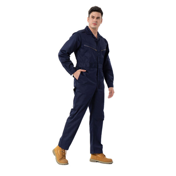 Factory Direct Breathable Work Coverall Metal Zipper Affordable Construction Loose Fit Twill Boiler Suit Men - Image 3