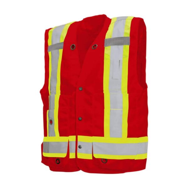 Factory Supply Security Sleeveless Work Clothing Polyester Reflective High Visibility Safety Vest - Image 7
