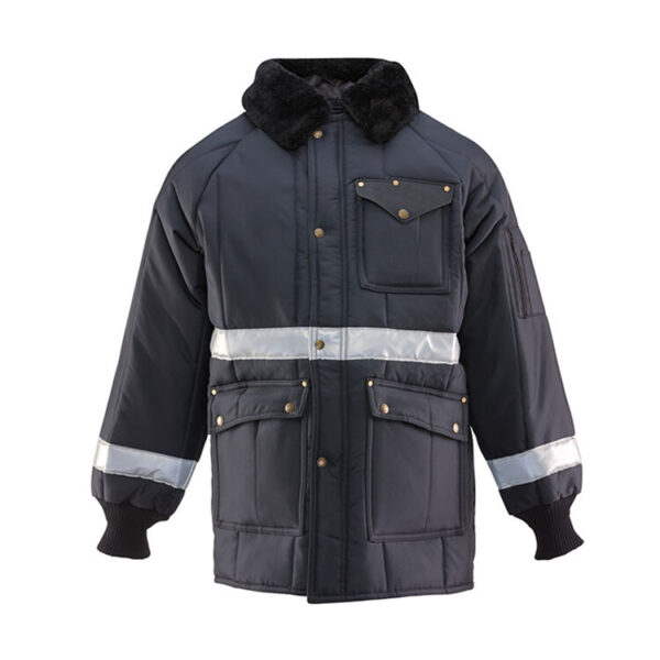 Hot Sale Custom Logo Hi Vis Reflective  Safety Jacket  Traffic Road Railway Fur Collar Long Sleeve Workwear - Image 6