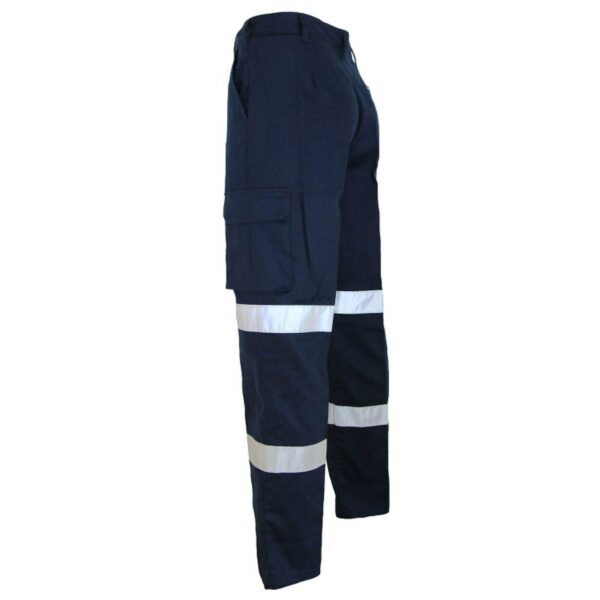 High Quality Custom Hi Vis Work Pants For Construction Industrial Reflective Navy Blue Work Trousers - Image 3