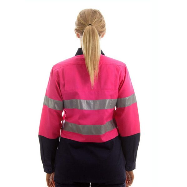 Custom Hi Vis Safety Workwear Traffic Railway Coal Minig Durable Long Sleeve Shirt For Women - Image 5