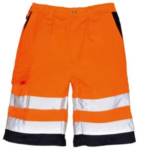 Men’s Construction Security Cargo Workwear Reflective Tape Men Shorts Hi Vis Safety Cargo Workwear Shorts