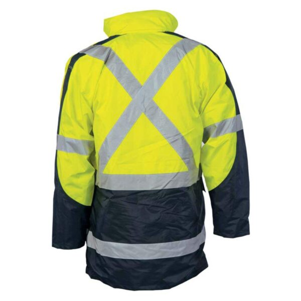 Hi Vis Reflective Workwear With “X”Back Traffic Railway Road 3 In 1 Waterproof Windproof Security Hi Vis Jacket - Image 5